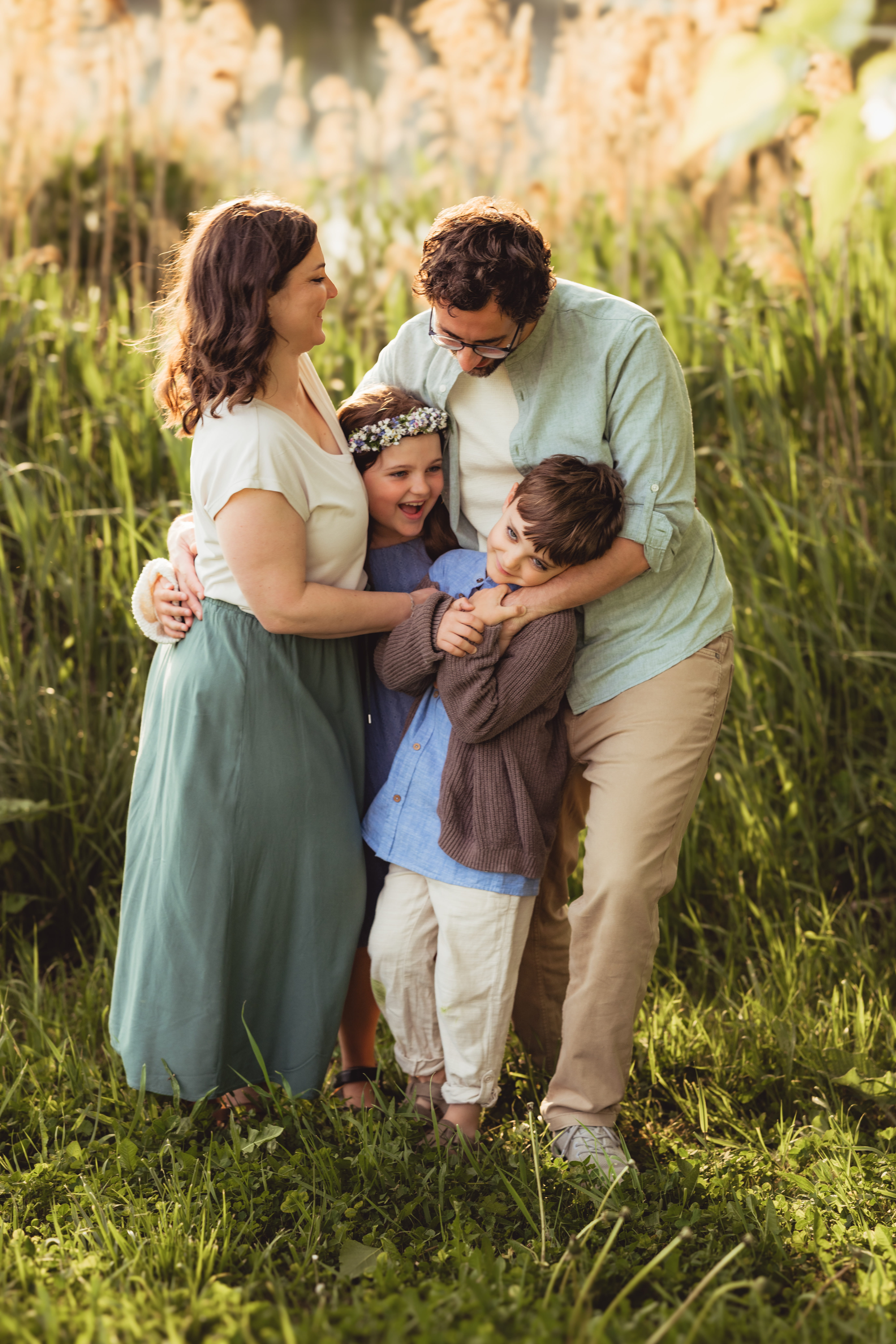 Familienfoto Mutter Vater Bruder Schwester